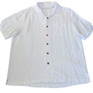 Caribbean Shirt Button Down,Large, White.